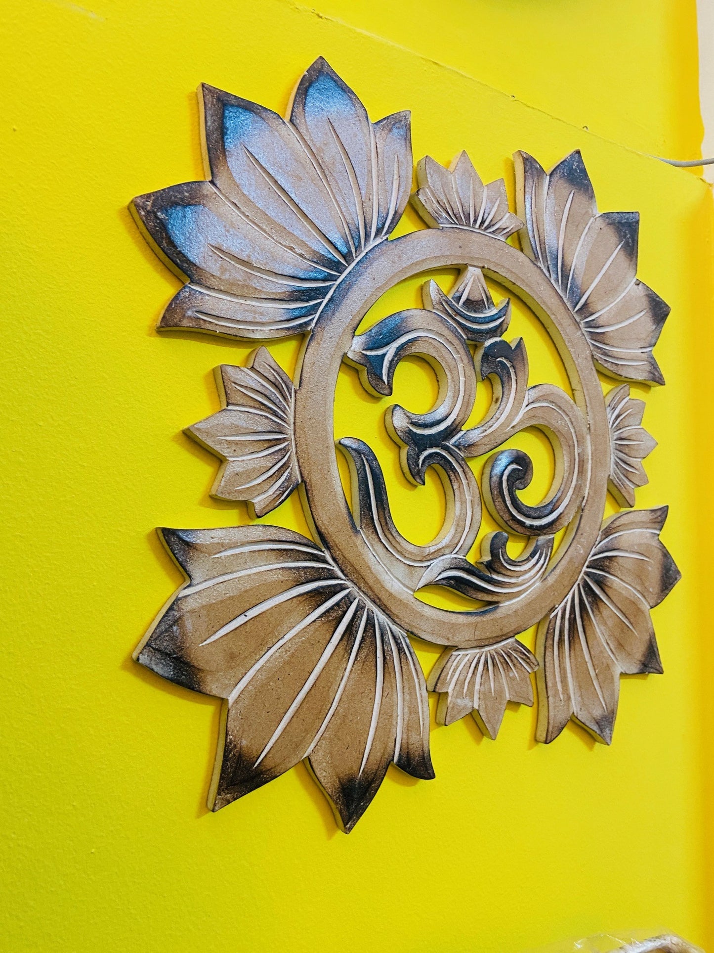 Om wall decoration lotus flower ethnic Hindu