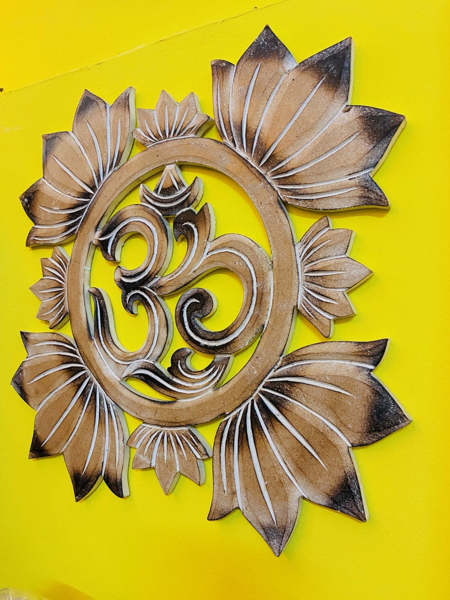 Om wall decoration lotus flower ethnic Hindu