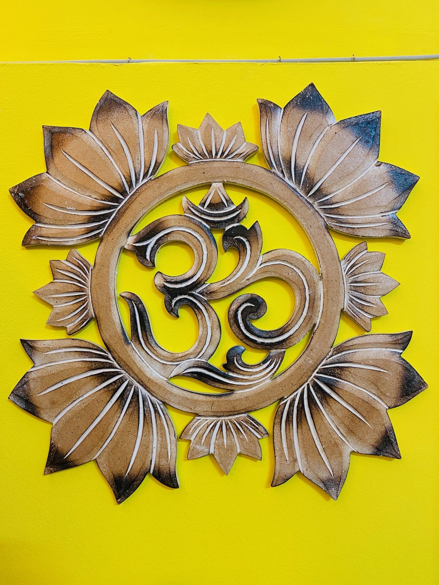 Om wall decoration lotus flower ethnic Hindu
