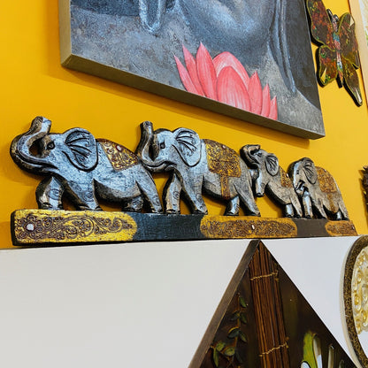 Panel Elephants lucky ethnic furniture om