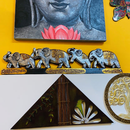 Panel Elephants lucky ethnic furniture om