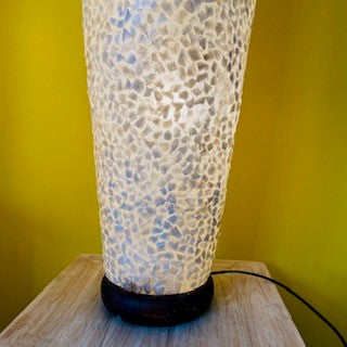 Lampe ethnique lampadaire nacre lampe chic