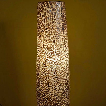 Piantana di madre perla dorata e ferro battuto