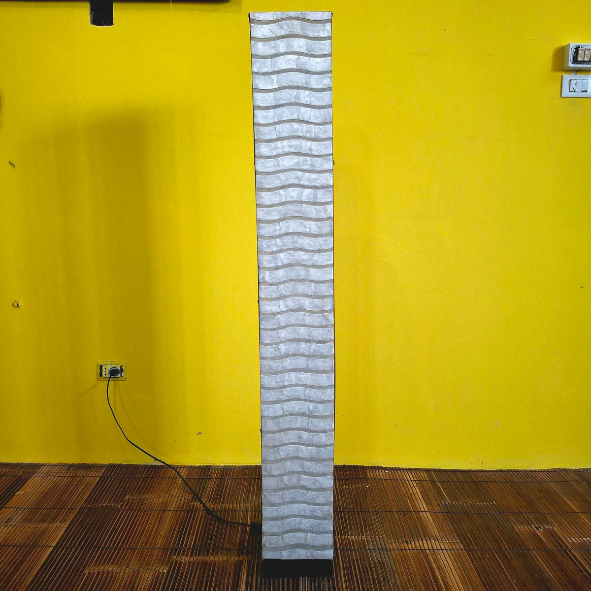Piantana in madre perla bambù lampada da terra