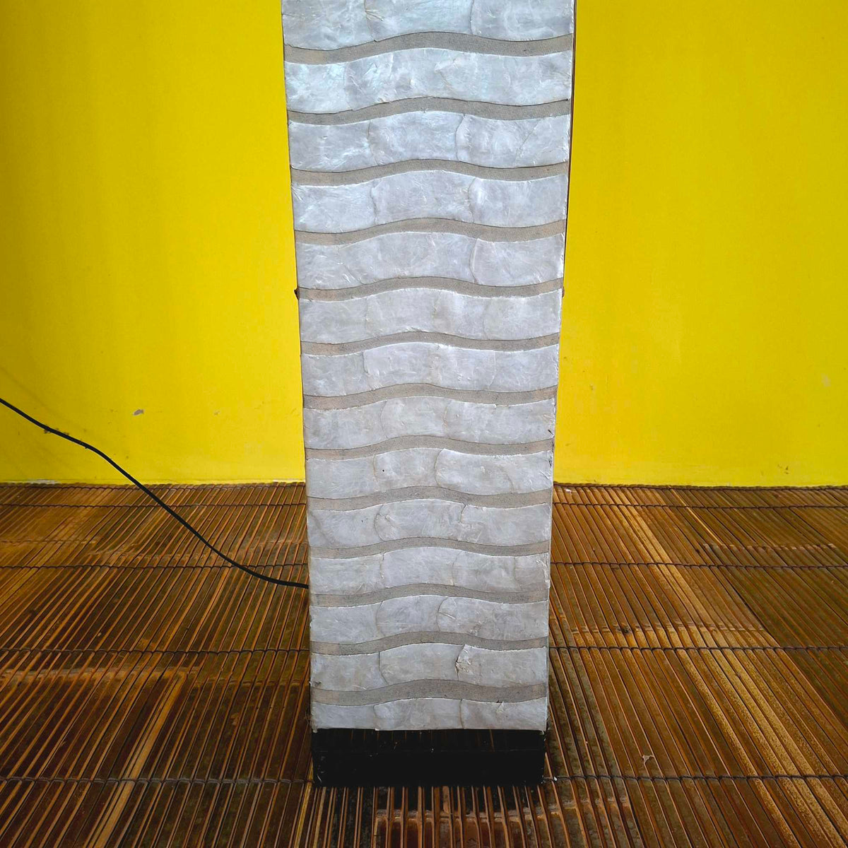 Piantana in madre perla bambù lampada da terra