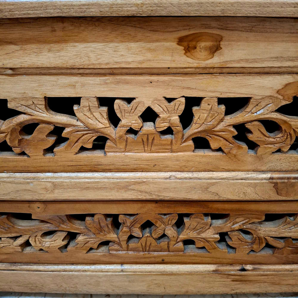 Poltroncina etnica contenitore in legno teak - ETNICBAY
