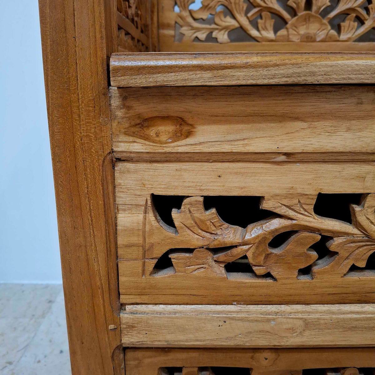 Poltroncina etnica contenitore in legno teak - ETNICBAY
