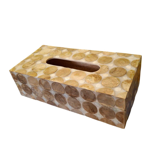 Porte-mouchoirs en nacre argent et or