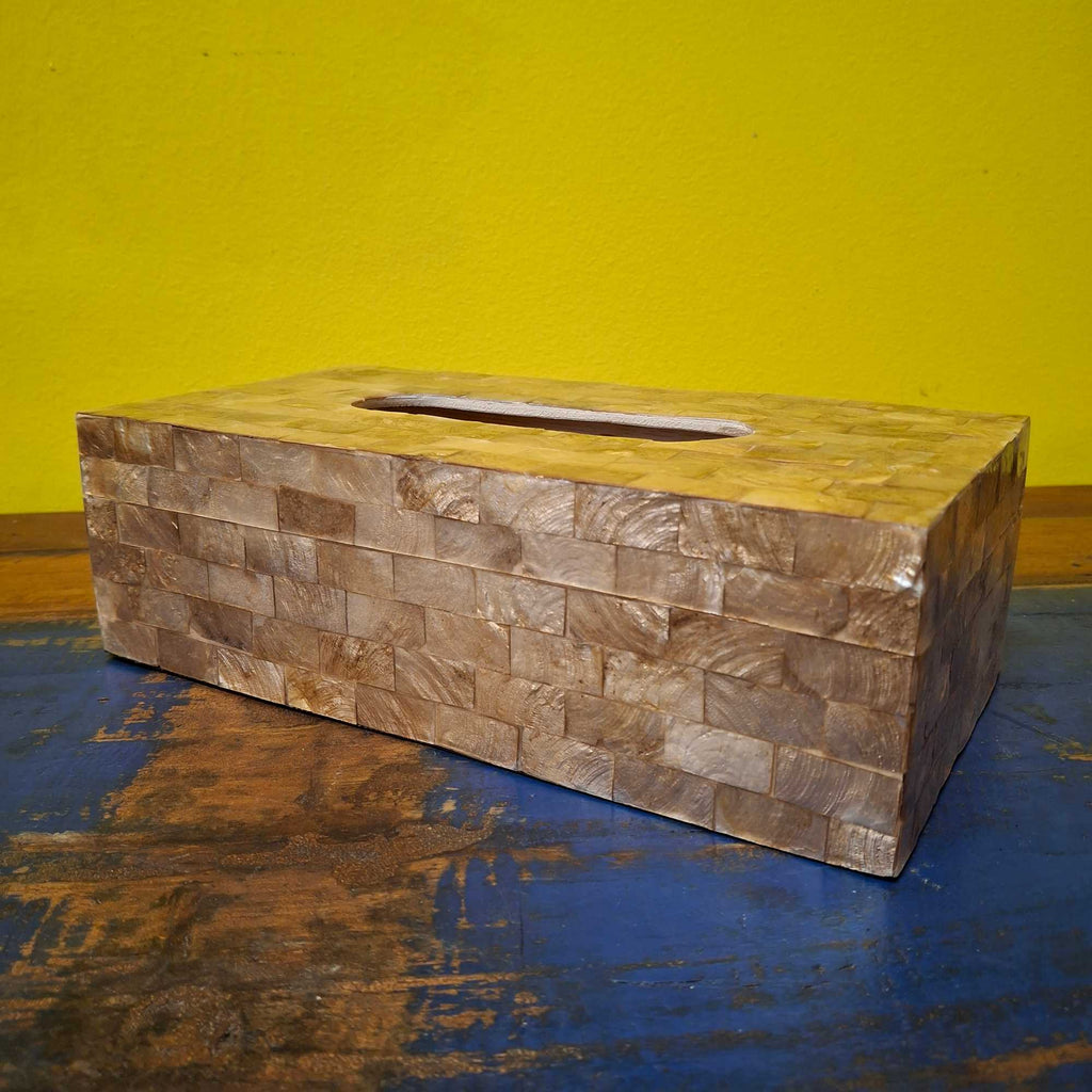 Porta fazzoletti tovaglioli madre perla d'orata