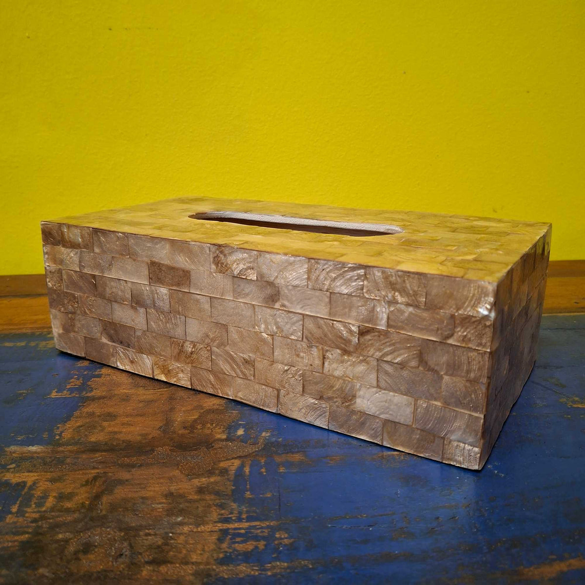 Porta fazzoletti tovaglioli madre perla d'orata