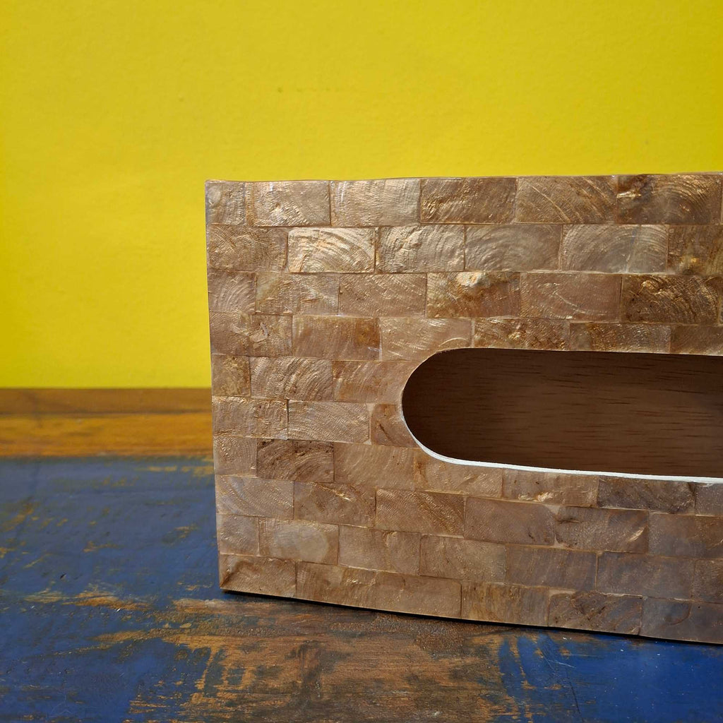 Porta fazzoletti tovaglioli madre perla d'orata