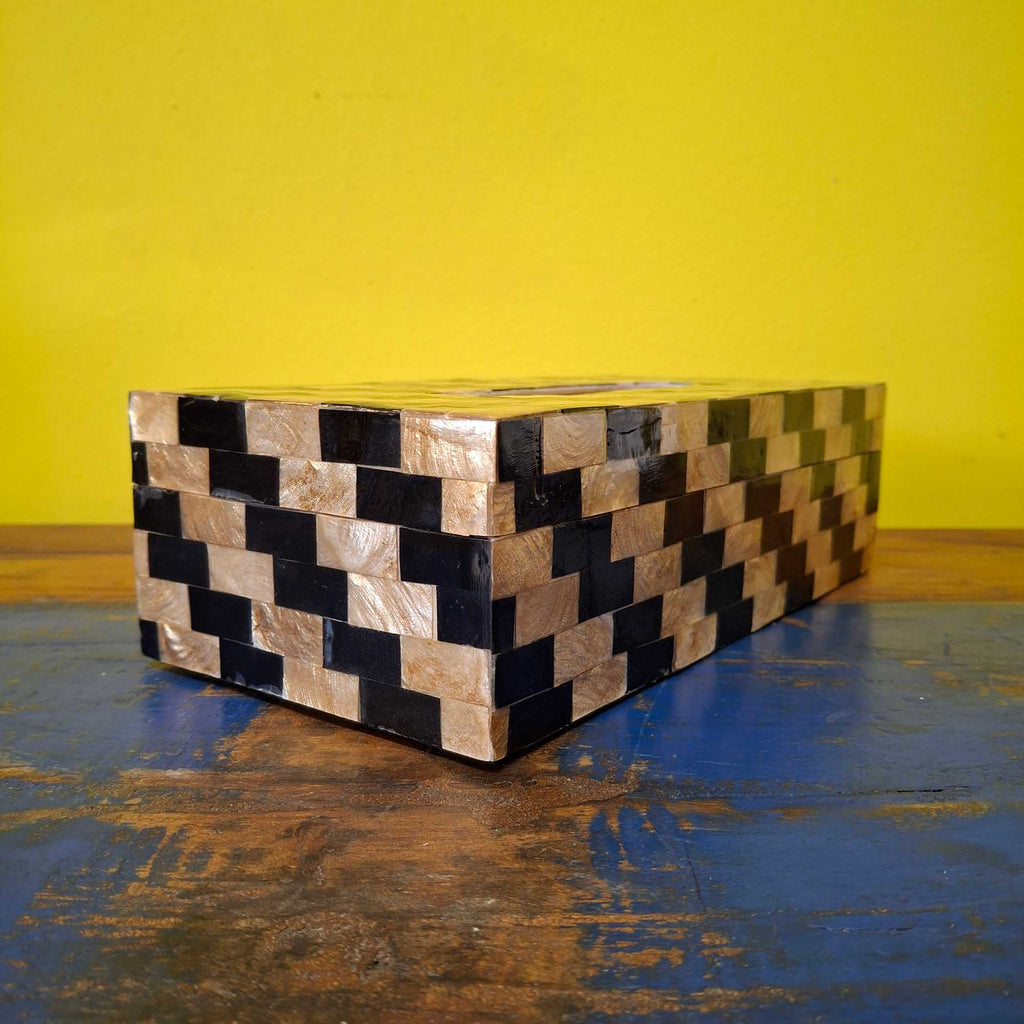 Perlmutt-Taschentuchbox Taschentuchspender