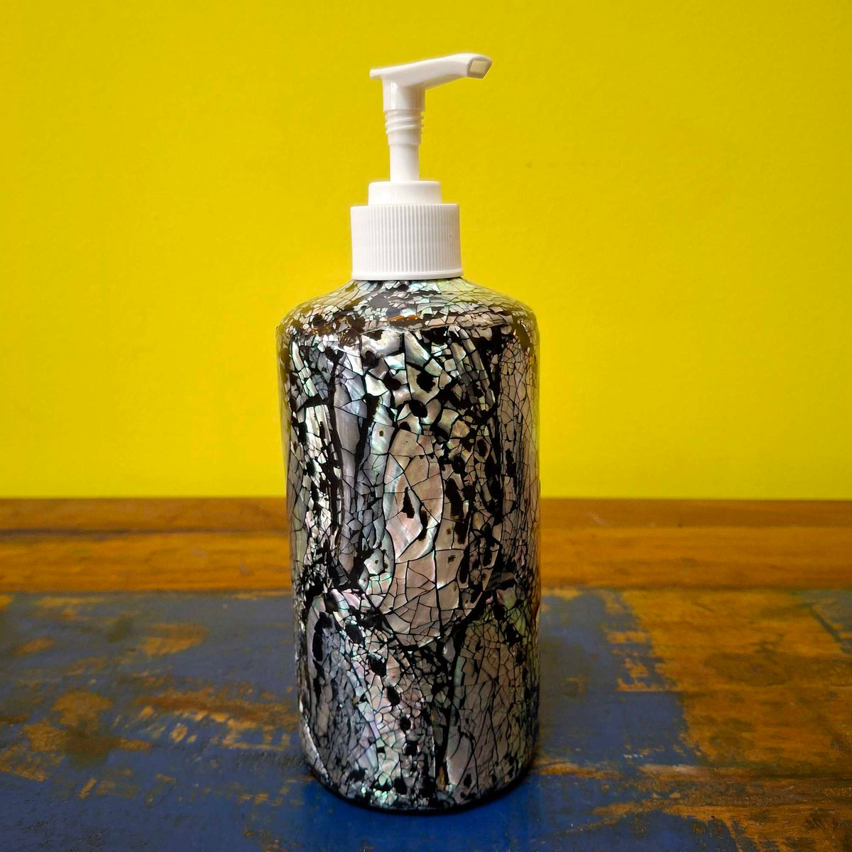 Porta sapone liquido dispenser in madre perla