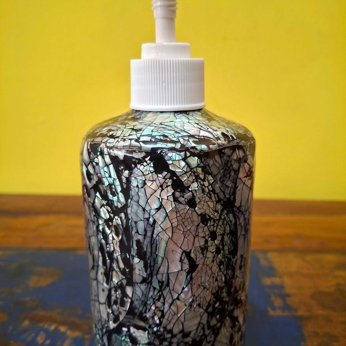 Porta sapone liquido dispenser in madre perla