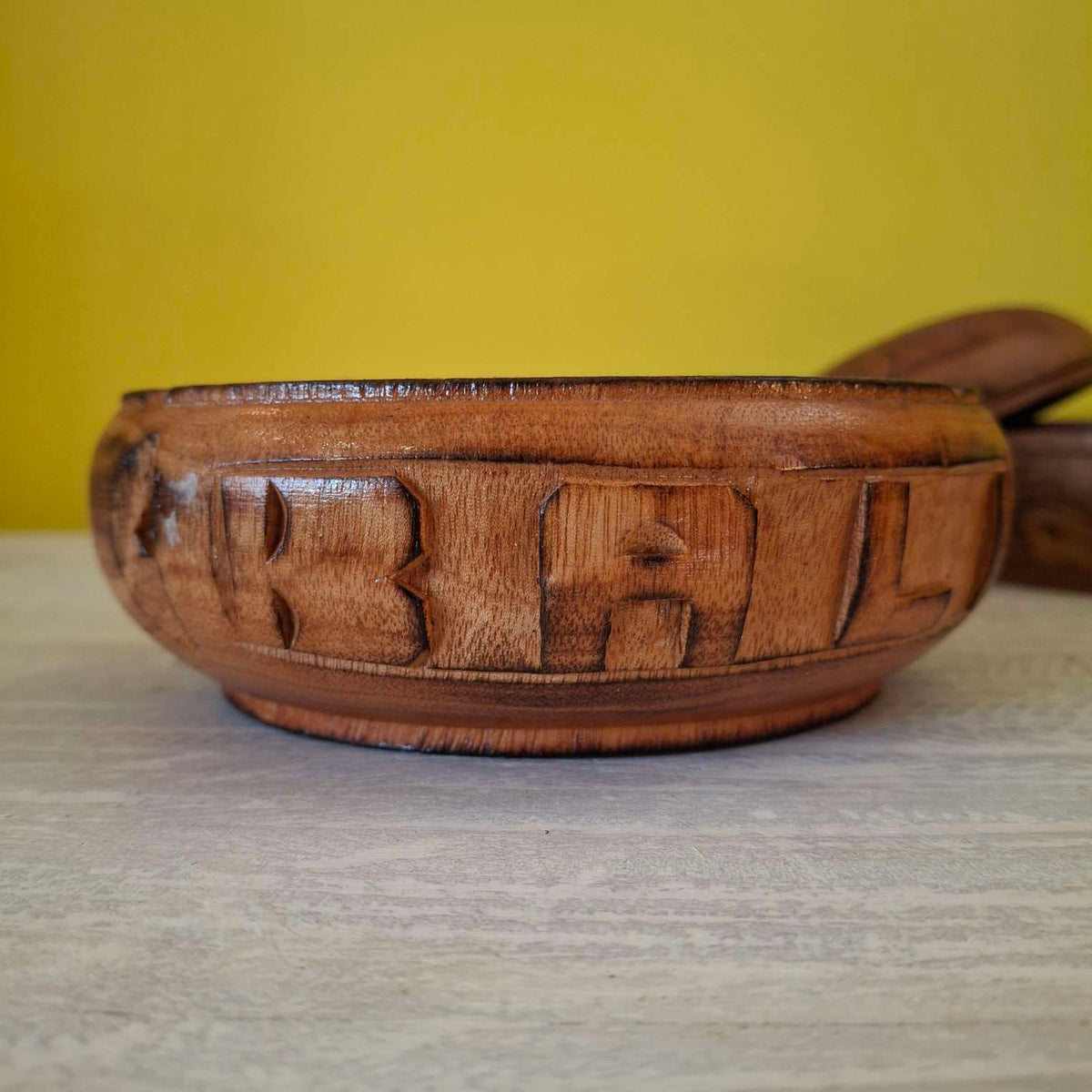 Porta cenere bali in legno teak posa cenere - ETNICBAY