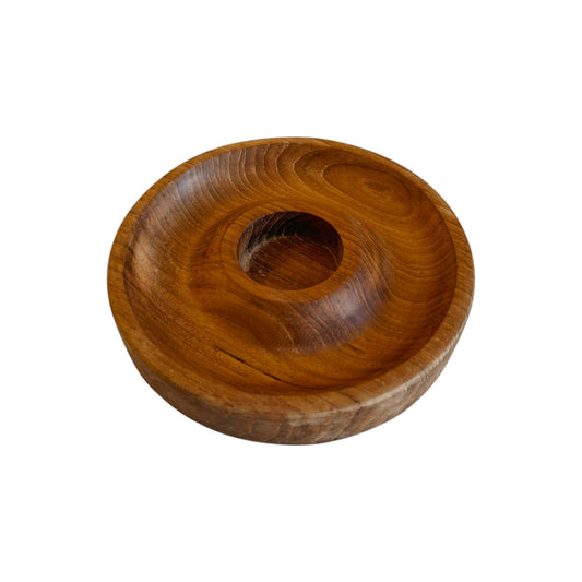 Natural teak wood egg holder