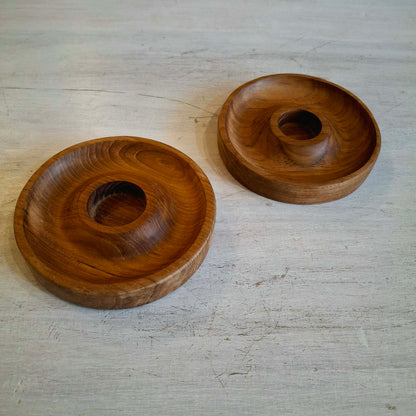 Porta uovo in legno teak naturale