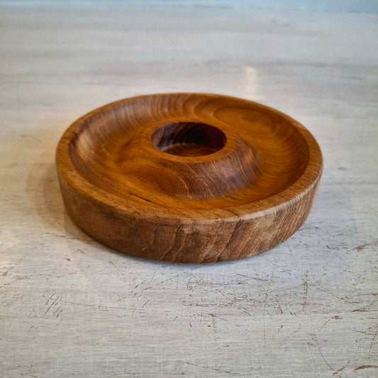 Natural teak wood egg holder