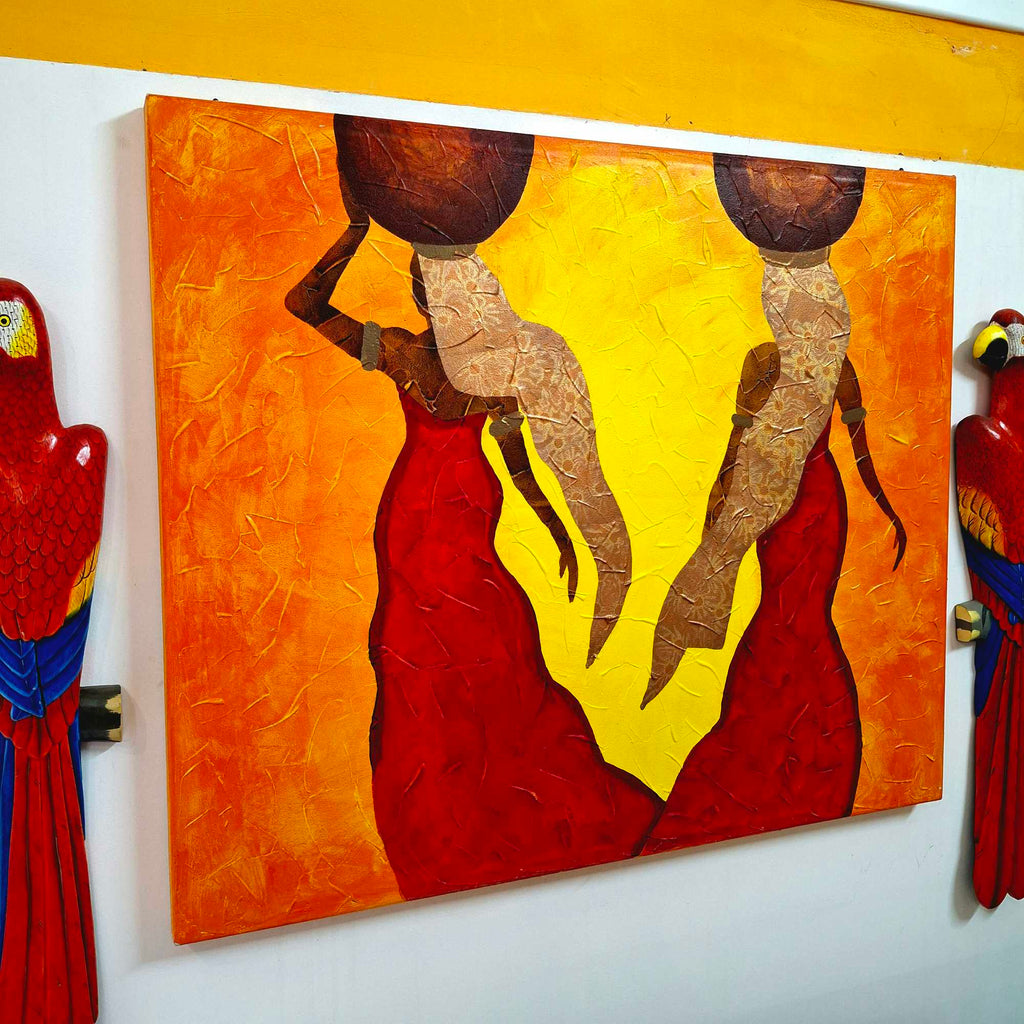 Quadro etnico donne stilizzate colori accesi