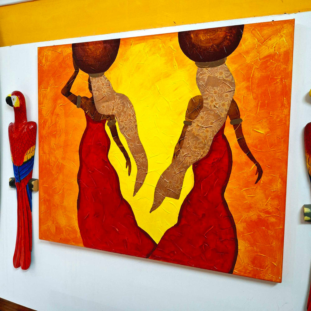 Quadro etnico donne stilizzate colori accesi