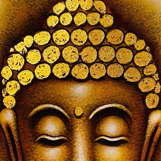 Buddha quadro etnico dipinto tela arte esotica - ETNICBAY
