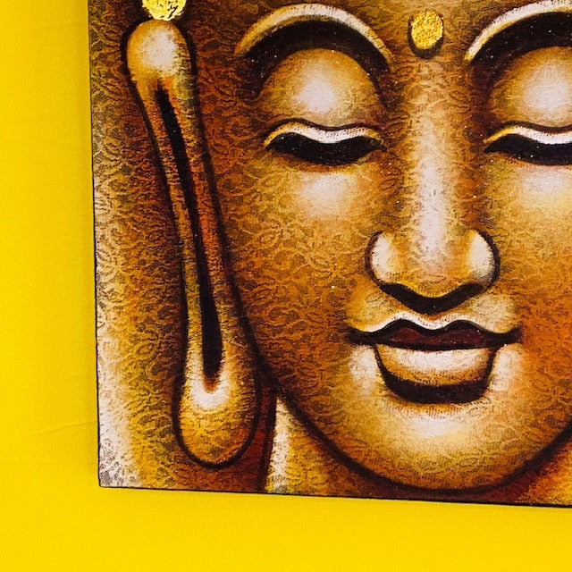 Buddha quadro etnico dipinto tela arte esotica - ETNICBAY