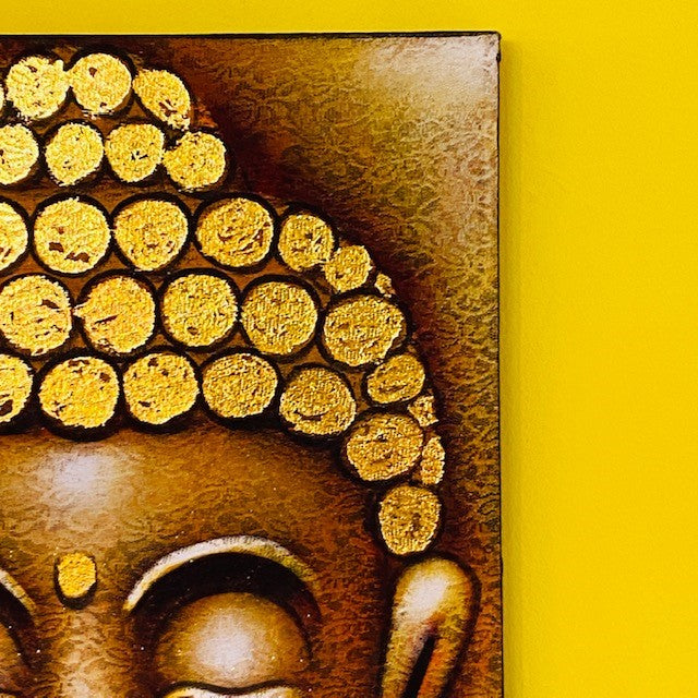 Buddha quadro etnico dipinto tela arte esotica - ETNICBAY