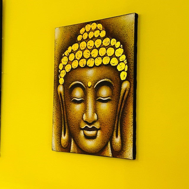 Buddha quadro etnico dipinto tela arte esotica - ETNICBAY