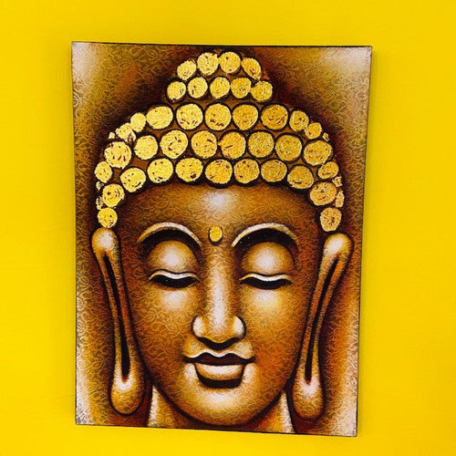 Buddha quadro etnico dipinto tela arte esotica - ETNICBAY