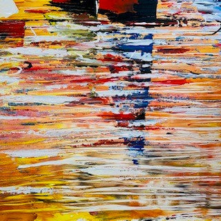 Quadro Barche A Vela Stilizzato Tela Artigianale - ETNICBAY