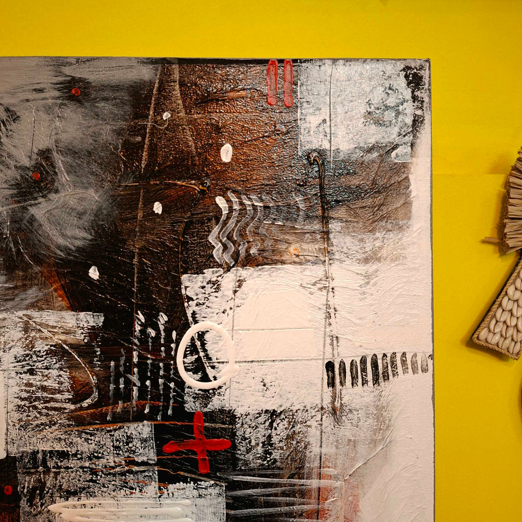 Quadro astratto pittura su tela stile geometrico