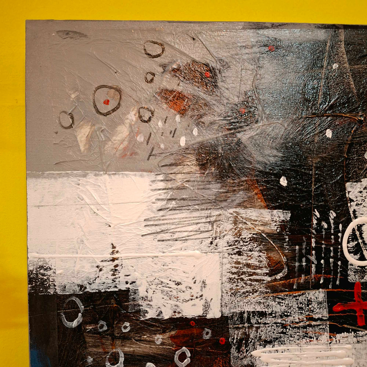 Quadro astratto pittura su tela stile geometrico