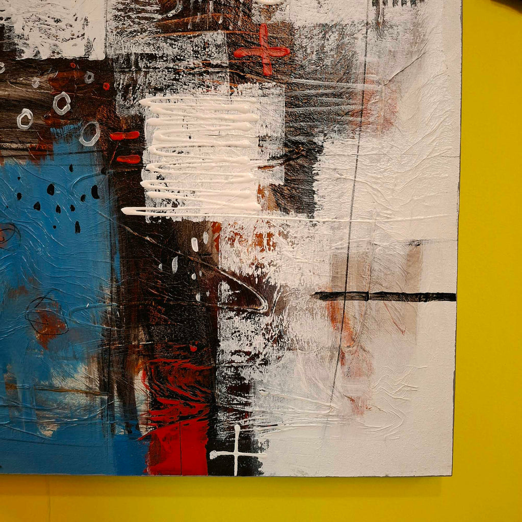 Quadro astratto pittura su tela stile geometrico