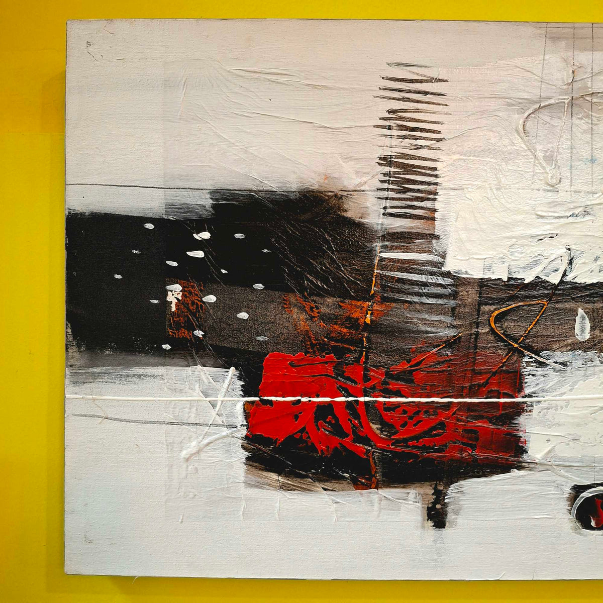 Quadro geometrico dipinto astratto stile moderno
