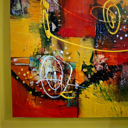 Quadro etnico artigianale geometria astratta