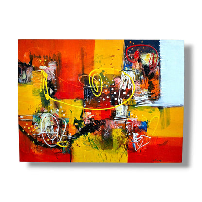 Quadro etnico artigianale geometria astratta