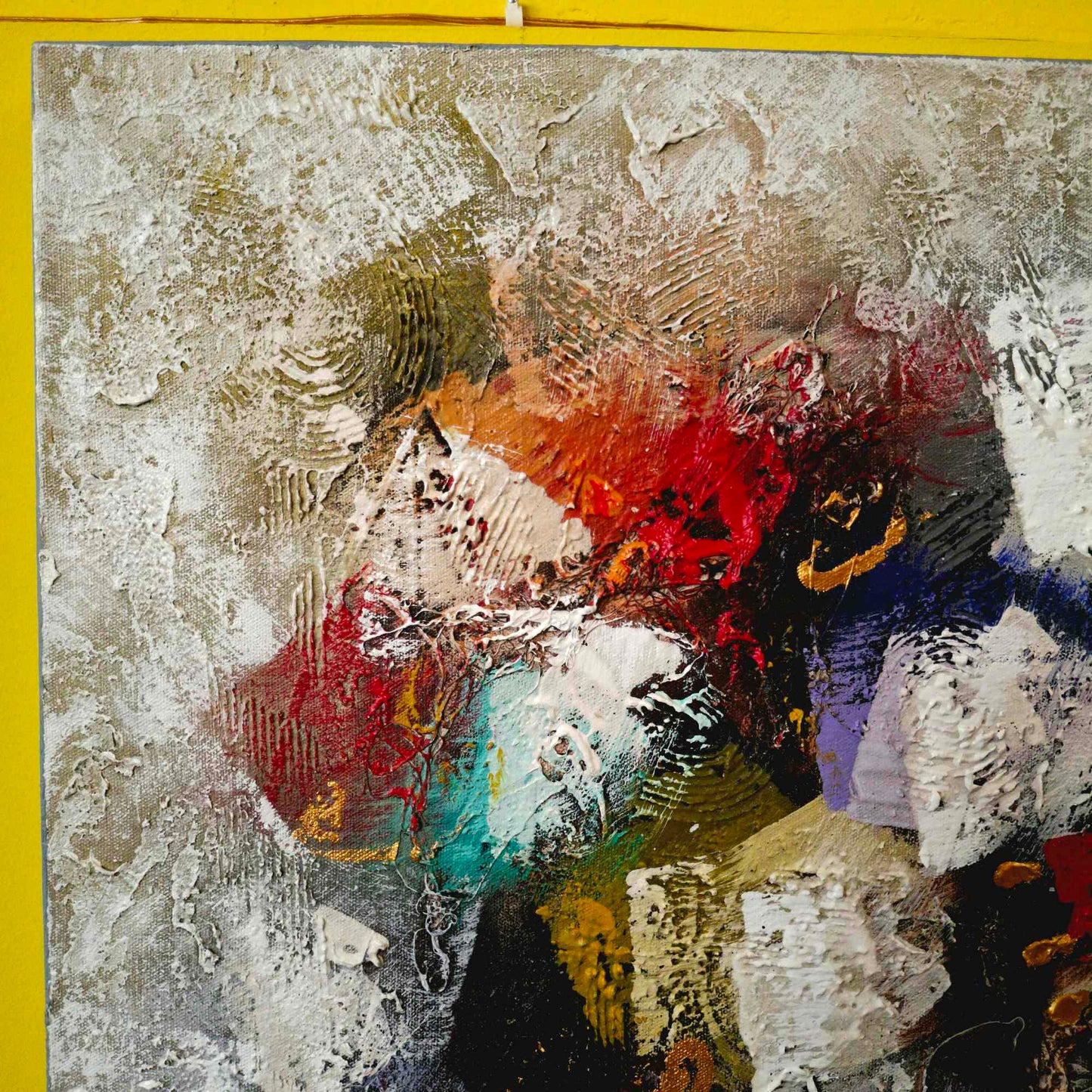 Quadro etnico artigianale tela astratta