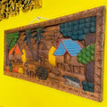 Pannello decorativo paesaggio orientale in legno - ETNICBAY