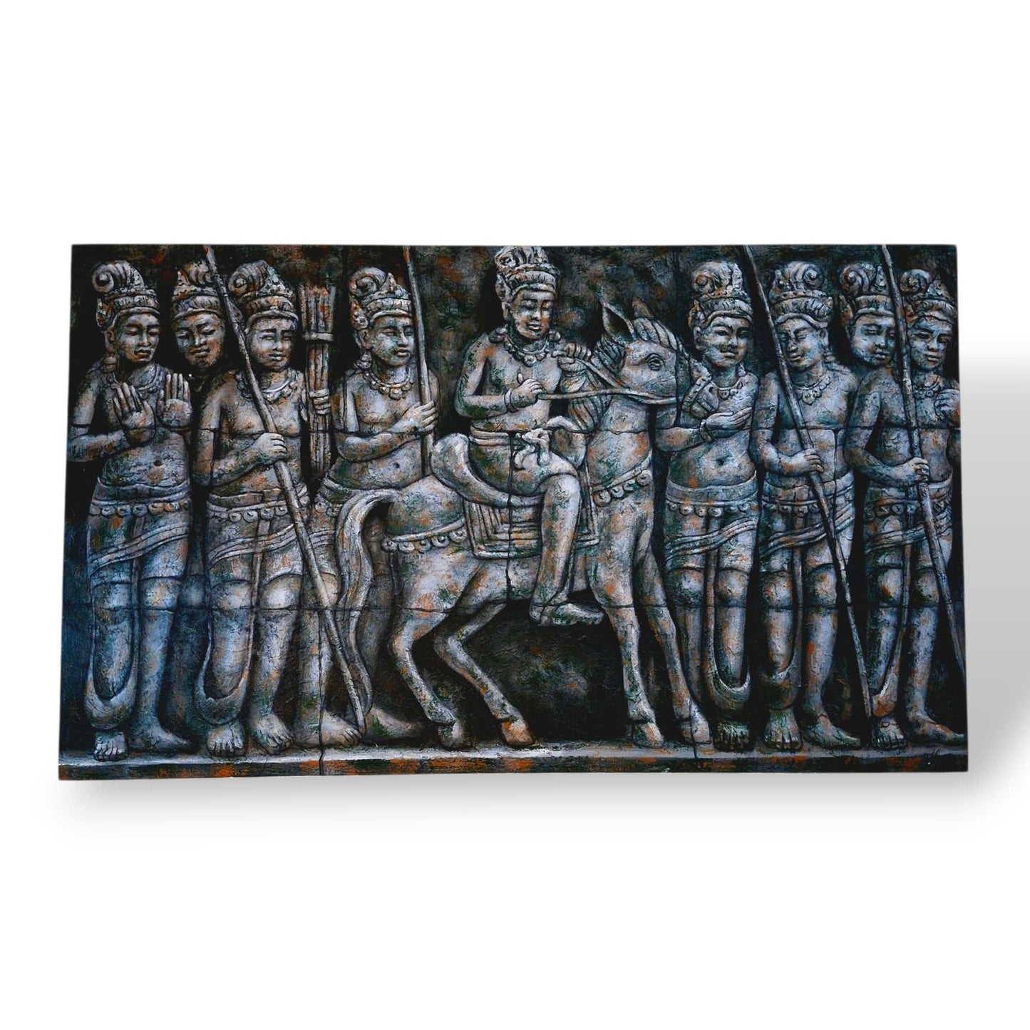 Quadro etnico acrilico su tela Angkor wat