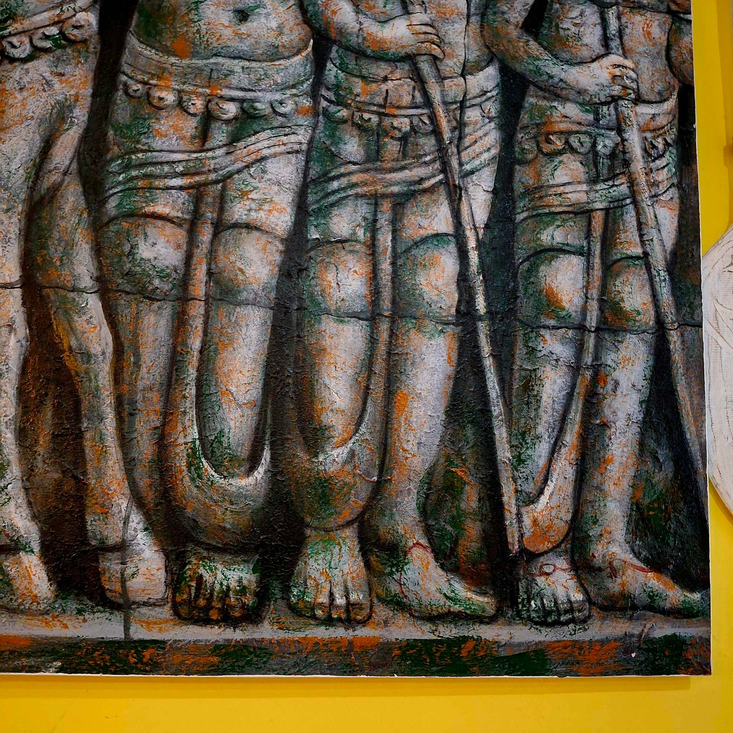 Quadro etnico acrilico su tela Angkor wat
