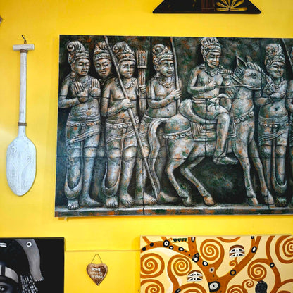 Quadro etnico acrilico su tela Angkor wat