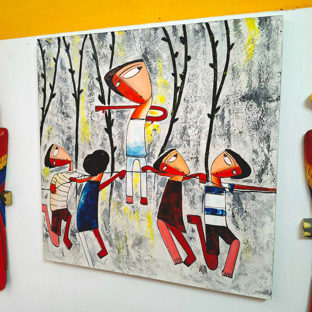 Quadro etnico Janine Daddo cubismo contemporaneo