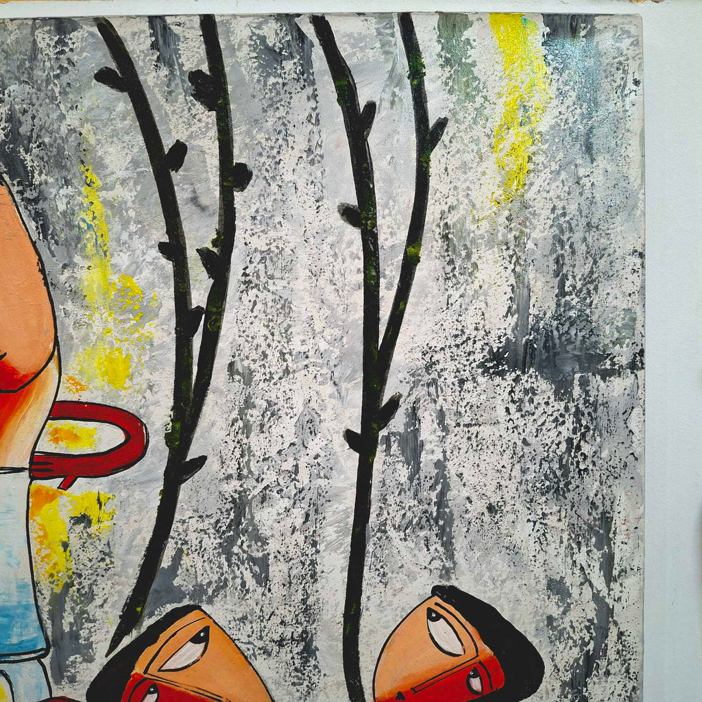 Quadro etnico Janine Daddo cubismo contemporaneo
