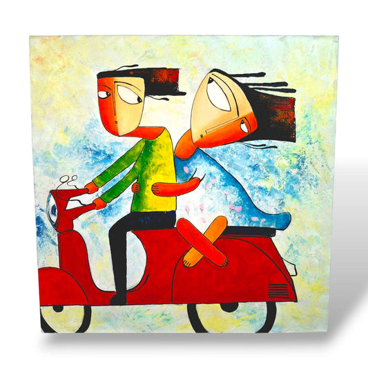 Quadro etnico acrilico su tela cubismo impressionismo contemporaneo