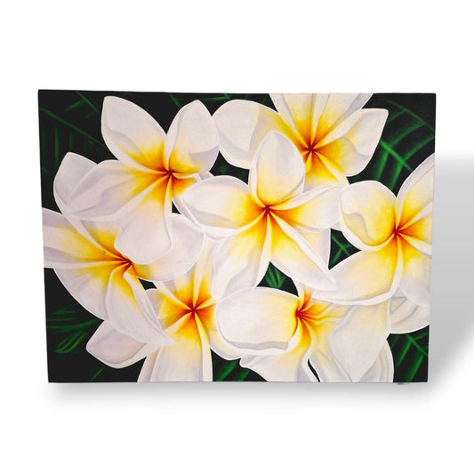 Quadro etnico dipinto floreale olio su tela