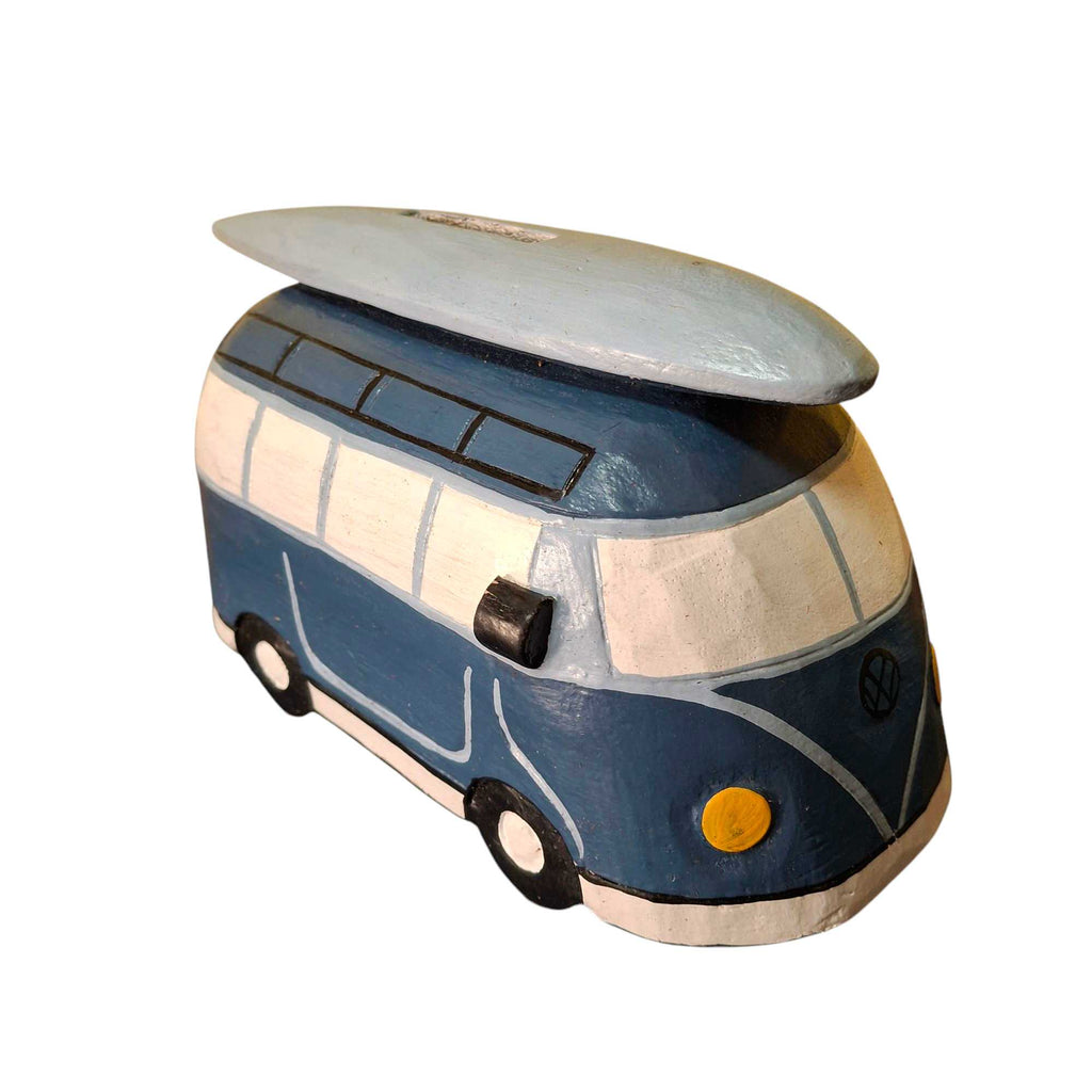 Salvadanaio Furgone Hippie In Legno Idea Regalo