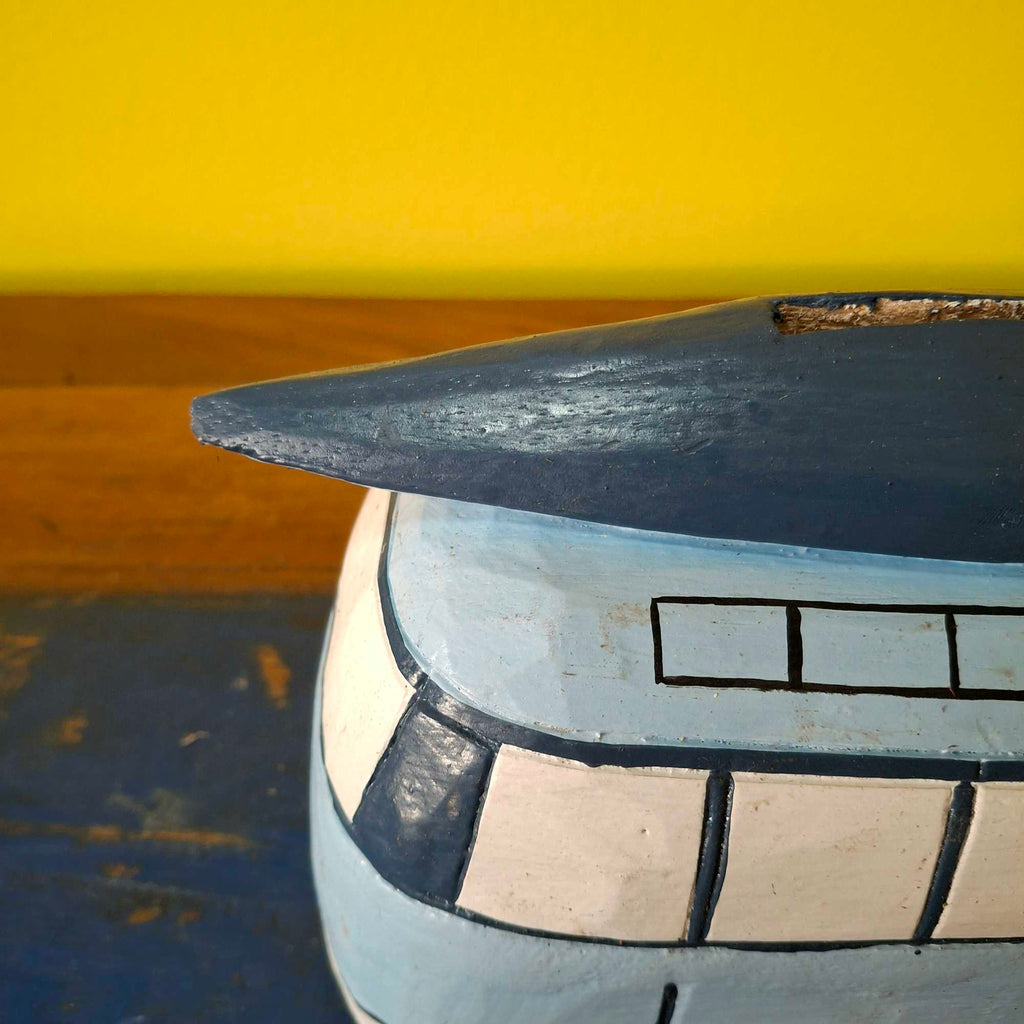 Salvadanaio Furgone Hippie In Legno Soprammobile