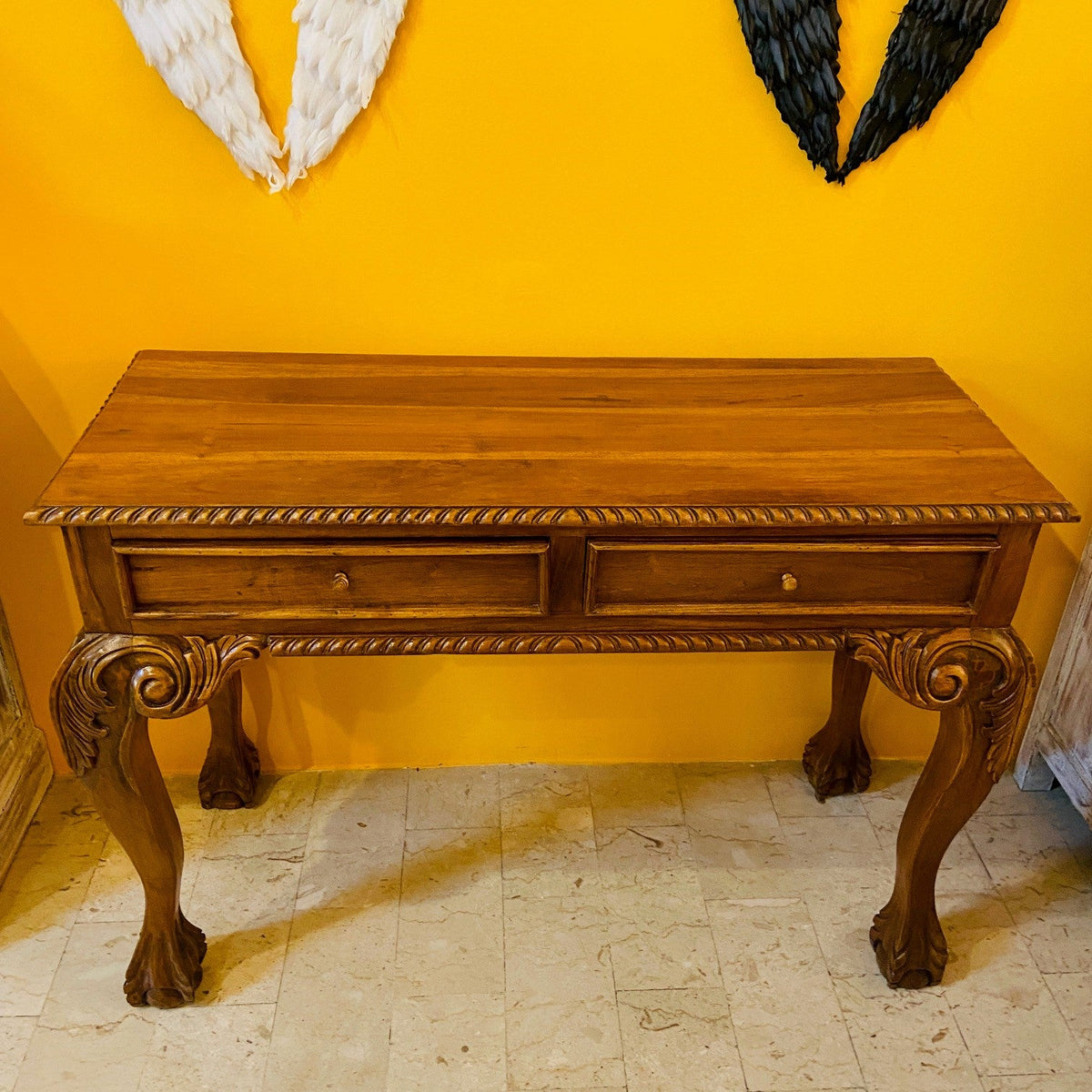 Scrivania e sedia studio vintage stile barocco - ETNICBAY
