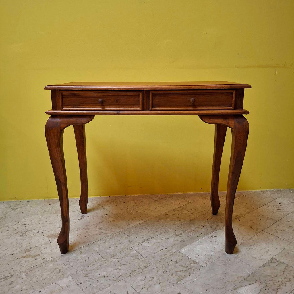 Scrivania legno teak scrittoio mobile consolle