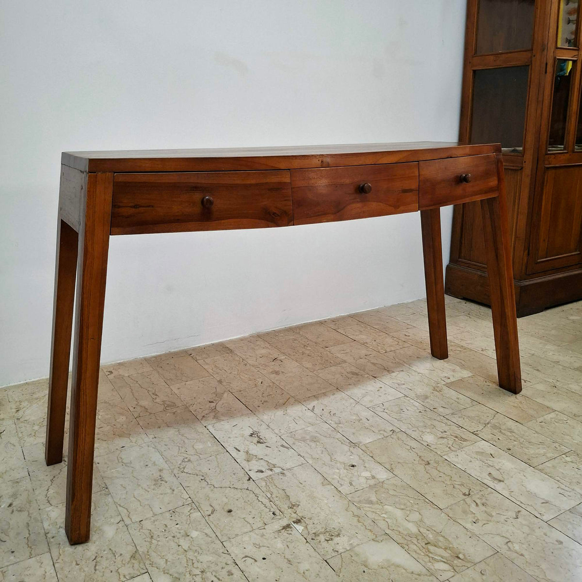 Scrivania scrittoio mobile ingresso legno teak